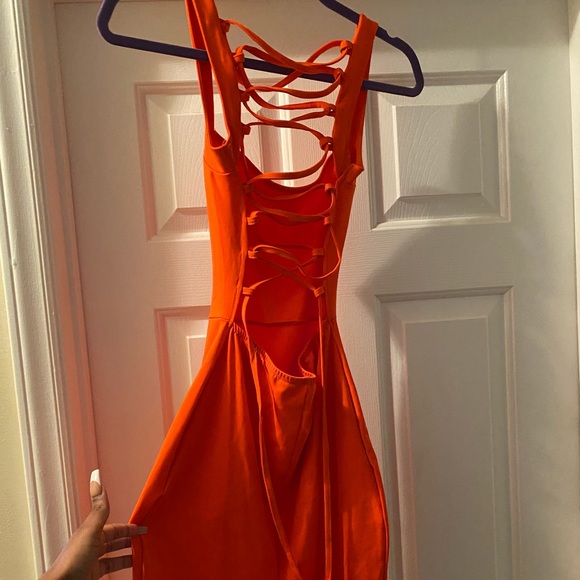 Orange Bodycon Dress - Picture 2 of 2